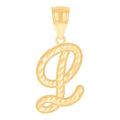 14K Gold Initial Pendent L