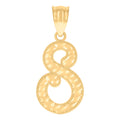 14K Gold Initial Pendent S