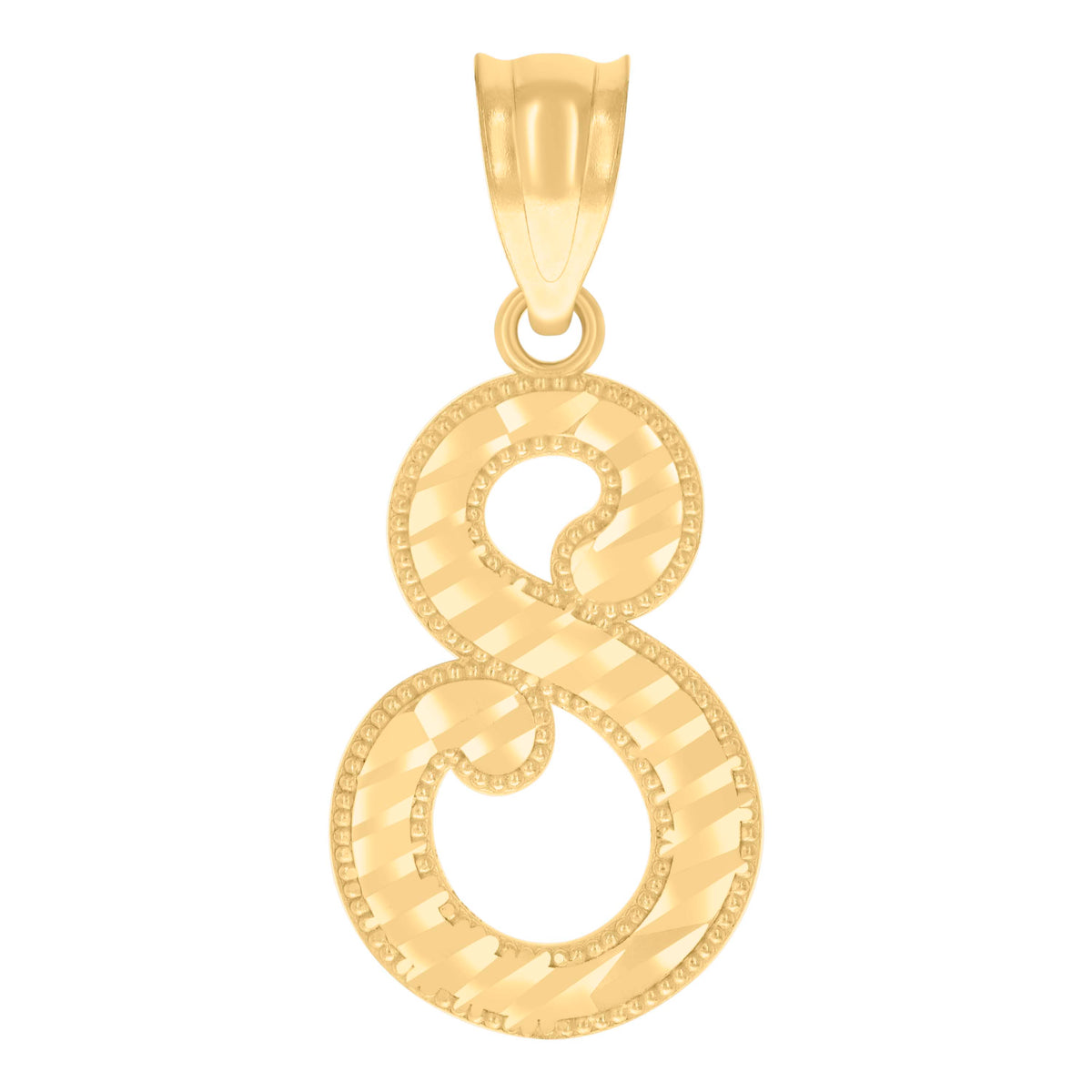 14K Gold Initial Pendent S