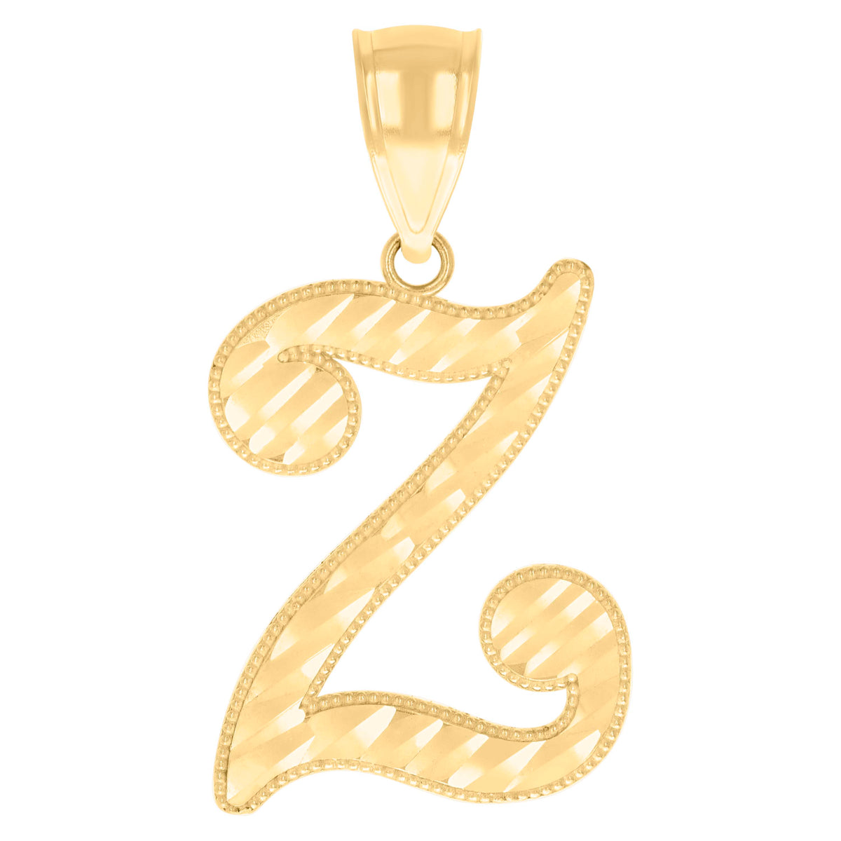 14K Gold Initial Pendent Z