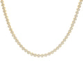 925 Sterling Silver Yellow-tone Womens Cubic-Zirconia Flower Link Necklace