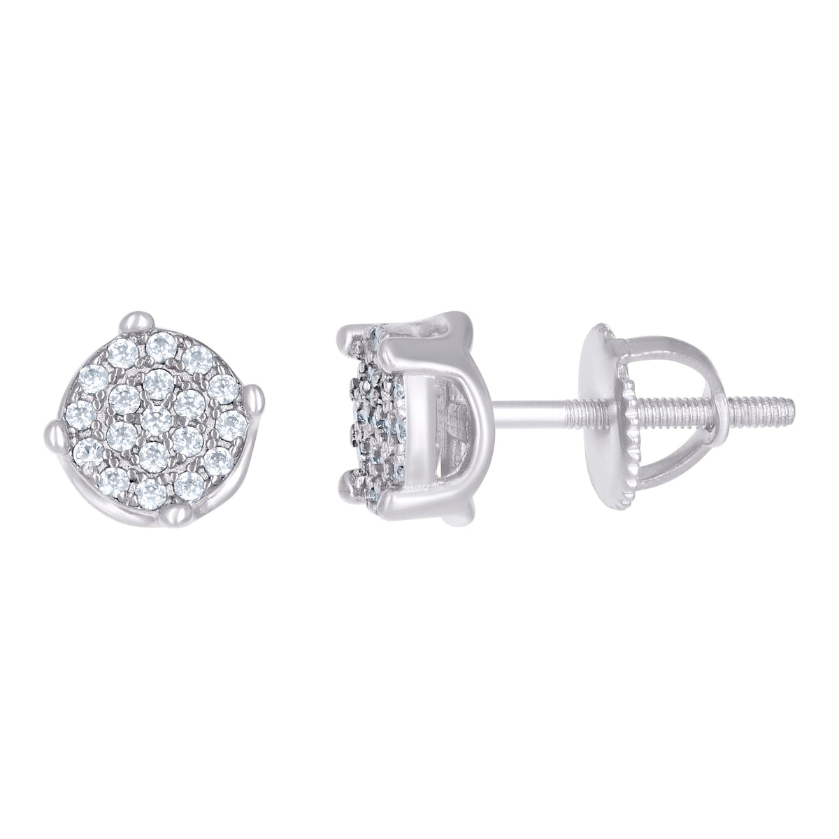 925 Sterling Silver Womens Moissanite 0.27Ct Stud Earrings