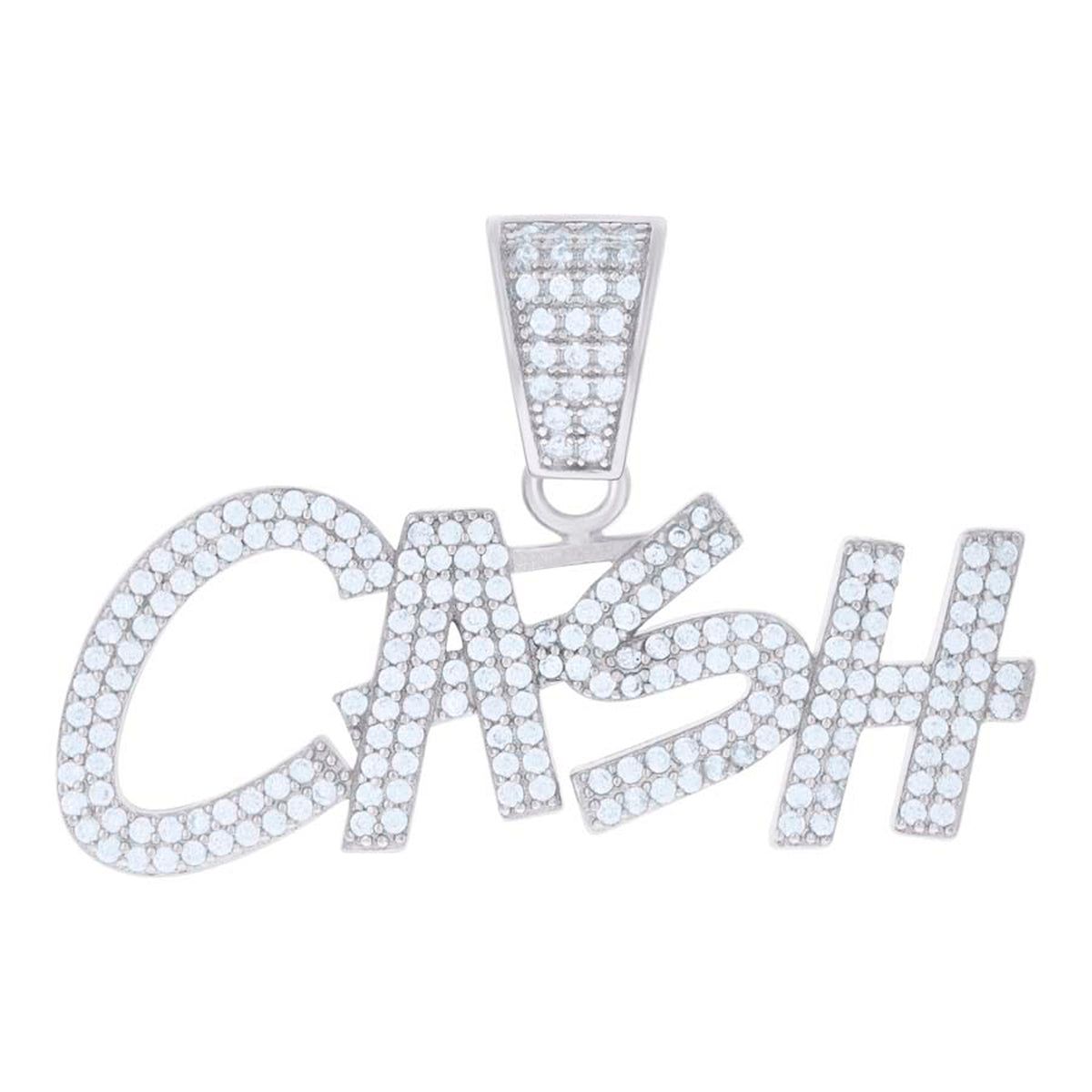 925 Sterling Silver Mens Moissanite 1.31ct Cash Currency Fashion Pendant