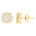 10K Yellow Gold Womens Cubic-Zirconia Fashion Stud Earrings