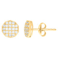 10K Yellow Gold Womens Cubic-Zirconia Octagon Fashion Stud Earrings