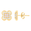 10K Yellow Gold Womens Cubic-Zirconia Fashion Stud Earrings