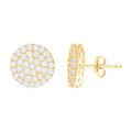 10K Yellow Gold Womens Cubic-Zirconia Fashion Stud Earrings