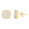 10K Yellow Gold Womens Cubic-Zirconia Fashion Stud Earrings