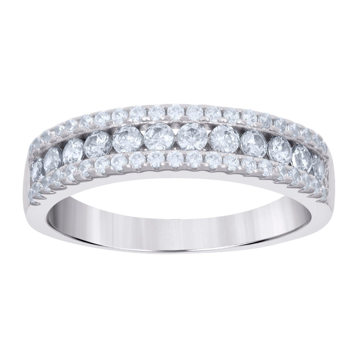 925 Sterling Silver Womens Cubic-Zirconia Fashion Ring Size 8