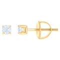 10K Yellow Gold Unisex Moissanite 0.20ct Solitaire Stud Earrings