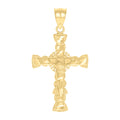 10K Yellow Gold Womens Crucifix Cross Religious Charm Pendant