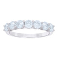 925 Sterling Silver Womens Cubic-Zirconia Single Row CZ Wedding Band Ring Size 6