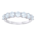 925 Sterling Silver Womens Cubic-Zirconia Single Row CZ Wedding Band Ring