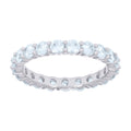 925 Sterling Silver Womens Cubic-Zirconia Eternity Engagement Ring Size 7