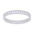 925 Sterling Silver Womens Cubic-Zirconia Single Row CZ Eternity Engagement Ring Size 9