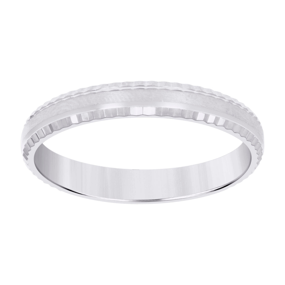 14K White Gold Band Ring 4mm-13