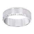 14K White Gold Band Ring 8mm-S7-S13