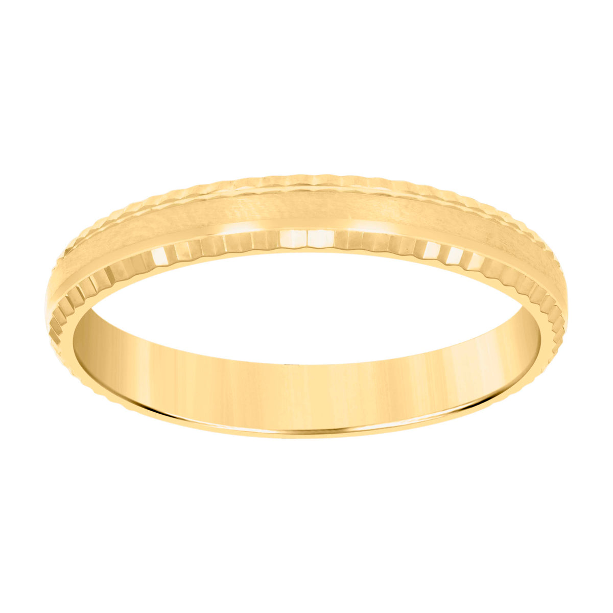 14K Gold Band Ring 4mm-10
