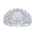 925 Sterling Silver Mens 0.26ct Moissanite Nugget Fashion Ring Size 9