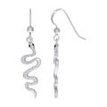 925 Sterling Silver Womens Enameled Snake Reptile Wildlife Danglers Earrings