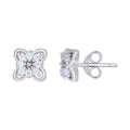 925 Sterling Silver Womens Cubic-Zirconia Fashion Stud Earrings