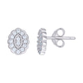925 Sterling Silver Womens Cubic-Zirconia Fashion Stud Earrings