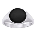 925 Sterling Silver Mens Black Enameled Fashion Ring Size 11