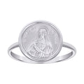 925 Sterling Silver Unisex St Rita Da Cascia Religious Ring Size 6