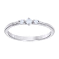 925 Sterling Silver Womens Cubic-Zirconia Engagement Ring Size 6