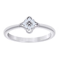 925 Sterling Silver Womens Cubic-Zirconia Engagement Ring Size 7