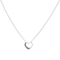925 Sterling Silver Womens Antiqued Heart Charm Necklace