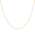 925 Sterling Silver Yellow-tone Womens Cubic-Zirconia Fashion Chain Necklace