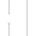925 Silver Solid Miami Cuban Pyramid Chain 4.9mm-9"