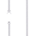 925 Silver Solid Miami Cuban Pyramid Chain 7mm-22"
