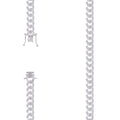 925 Silver Solid Miami Cuban Pyramid Chain 8.4mm-22"