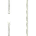 925 Silver Solid Miami Cuban Pyramid Chain Silver 4.9mm-26"
