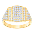 10K Yellow Gold Mens Cubic-Zirconia Fashion Ring