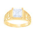 10K Yellow Gold Baby Princess Cut Cubic-Zirconia Square Fashion Ring