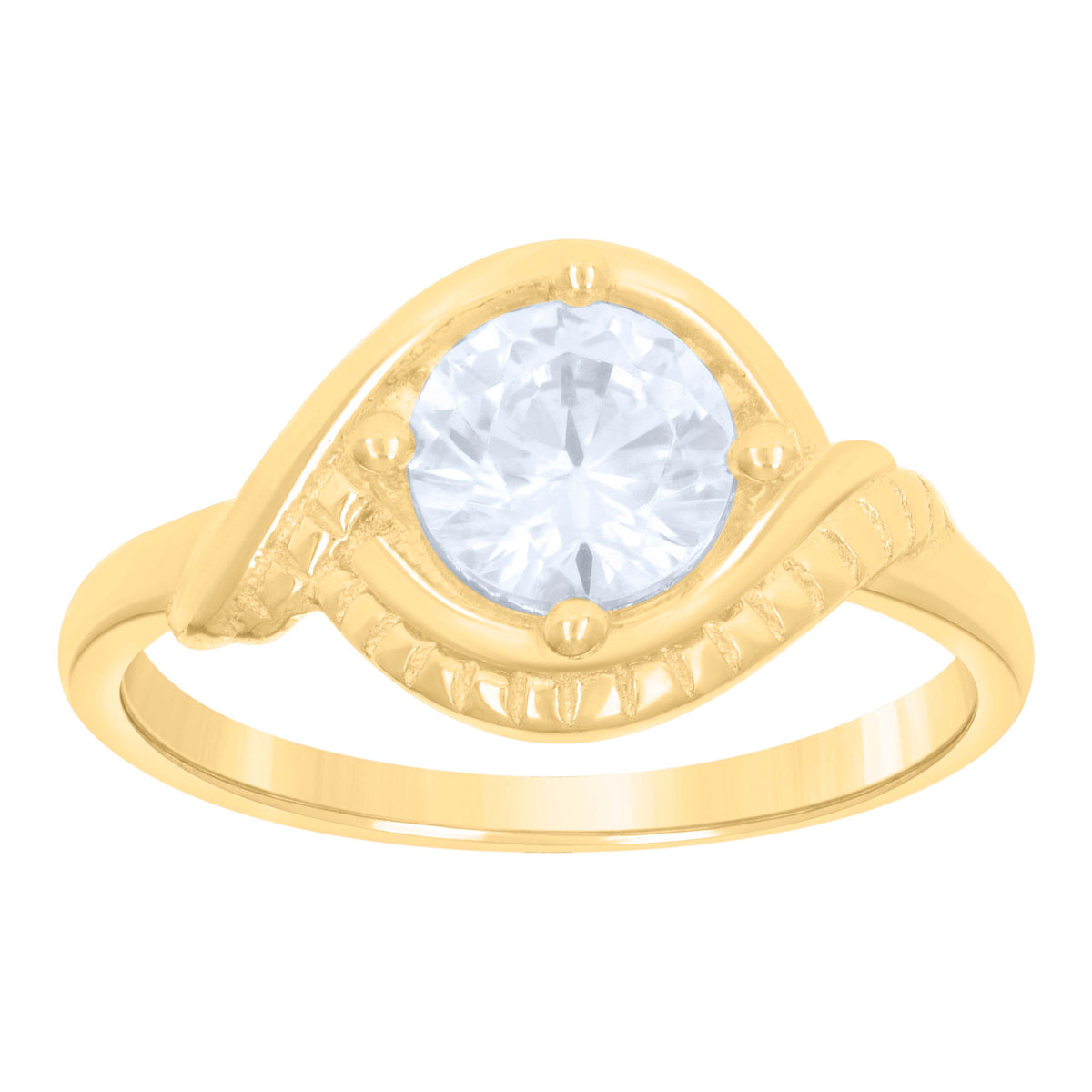 10K Yellow Gold Baby Cubic-Zirconia Fashion Ring