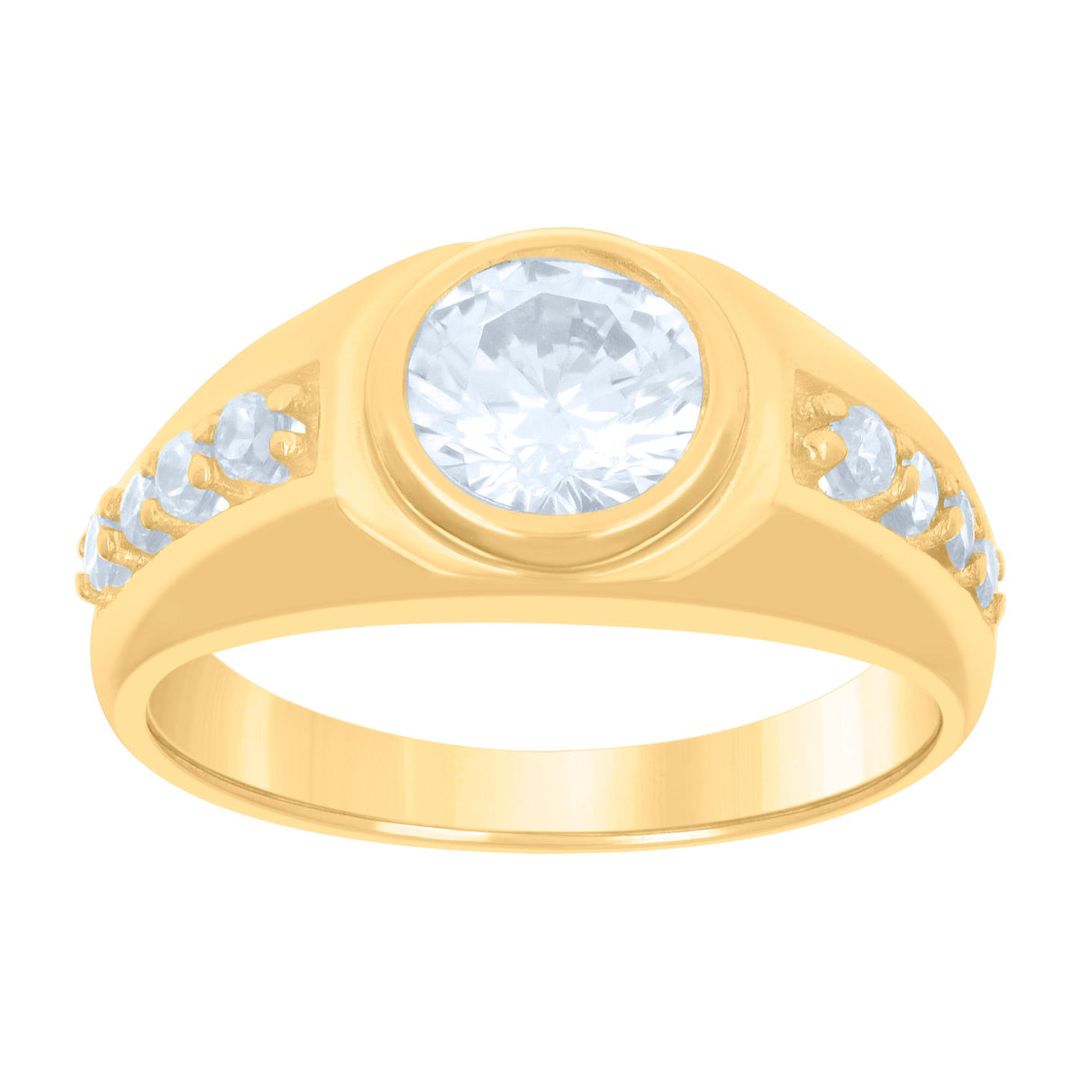 10K Yellow Gold Baby Cubic-Zirconia Fashion Ring