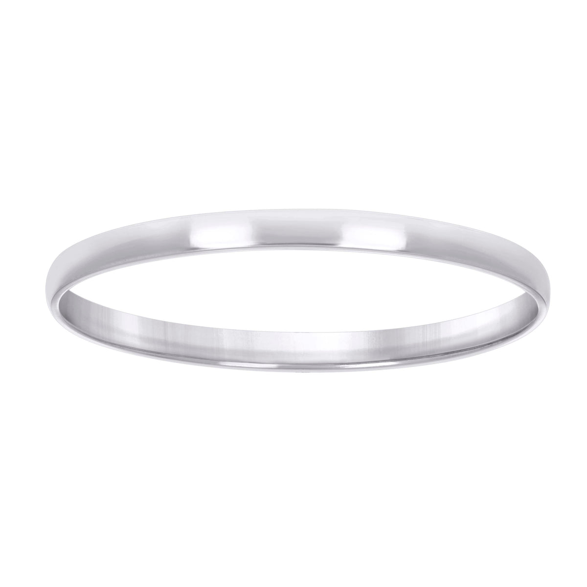 925 Sterling Silver Womens Comfort Fit Wedding Band 2mm Ring Size 7