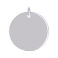 925 Sterling Silver Unisex Engravable Disc Round Fashion Charm Pendant