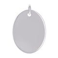 925 Sterling Silver Unisex Engravable Disc Oval Fashion Charm Pendant