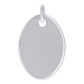 925 Sterling Silver Unisex Engravable Disc Oval Fashion Charm Pendant