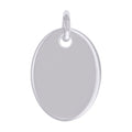 925 Sterling Silver Unisex Engravable Disc Oval Fashion Charm Pendant