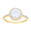 10K Yellow Gold Womens Cubic-Zirconia Engagement Ring