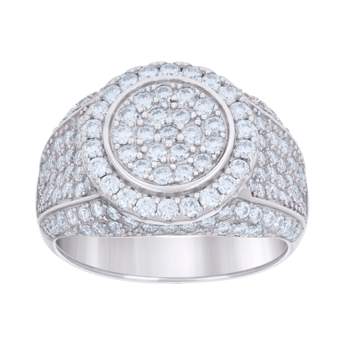 925 Sterling Silver Mens 2.67ct Moissanite Fashion Ring Size 9