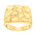 10K Yellow Gold Mens Nugget Fashion Ring