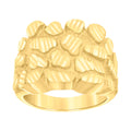 10K Yellow Gold Mens Nugget Fashion Ring