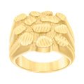 10K Yellow Gold Mens Nugget Fashion Ring